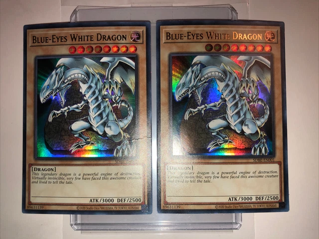 X2 YuGiOh!  Blue-Eyes White Dragon - Ultra Rare - SDBE-EN001 Unlimited MP