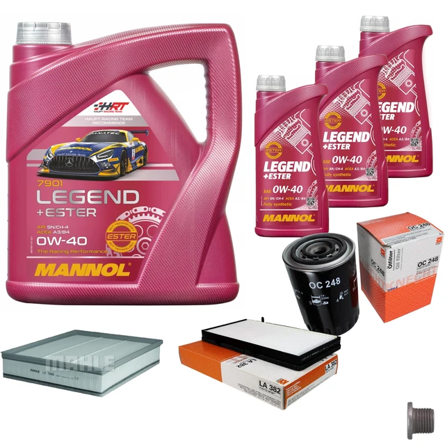 MAHLE Inspektionspaket 7 L MANNOL Legend+Ester 0W-40 für Opel Movano Kasten 2.8