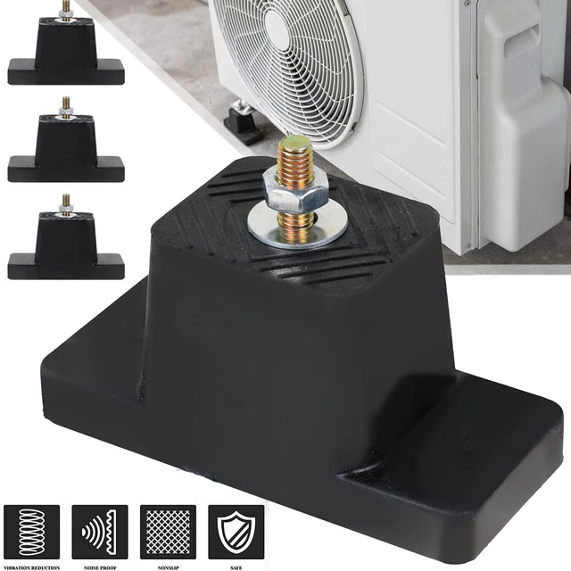 4x Anti-Vibrations-Gummihalterung Für Klimaanlagen – 11 X 5 X 5,8 Cm, Stoßdämpfend, Bis 363 Kg – Für Außengeräte Und Kompressoren