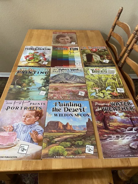 Lot of 10 Vintage Walter T. Foster Learn to Paint Art Books