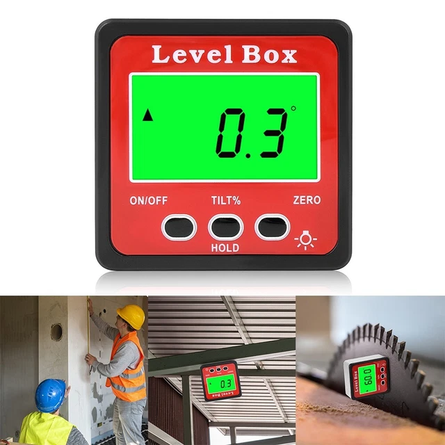 1X Magnetic-Digital Protractor Angle Finder Gauge Inclinometer Level Meter Tools