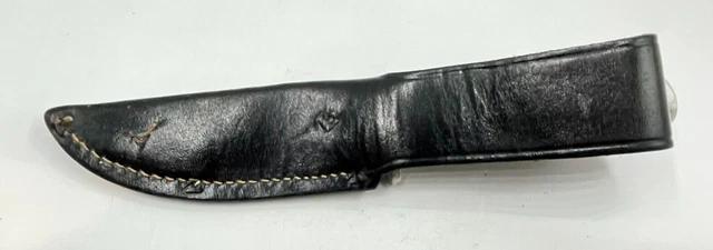 Vintage Western F48B Fixed 3" Blade Hunting Knife with Leather Belt Sheath 11