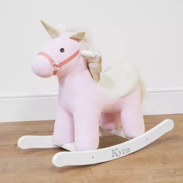 Personalised Pink Unicorn Rocking Horse