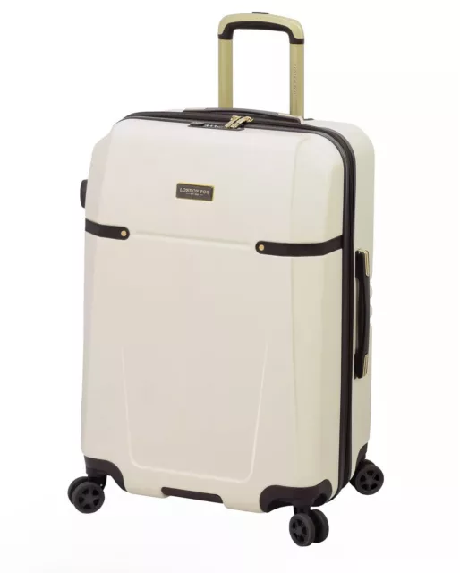 LONDON FOG Brentwood II 25" Expandable Hardside Spinner Luggage, Cream
