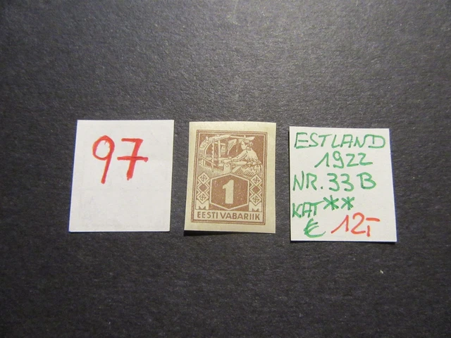 Datei 97 💚 ESTLAND ESTIPOST  ANNO 1922  Michel Nr.  33 B  💚