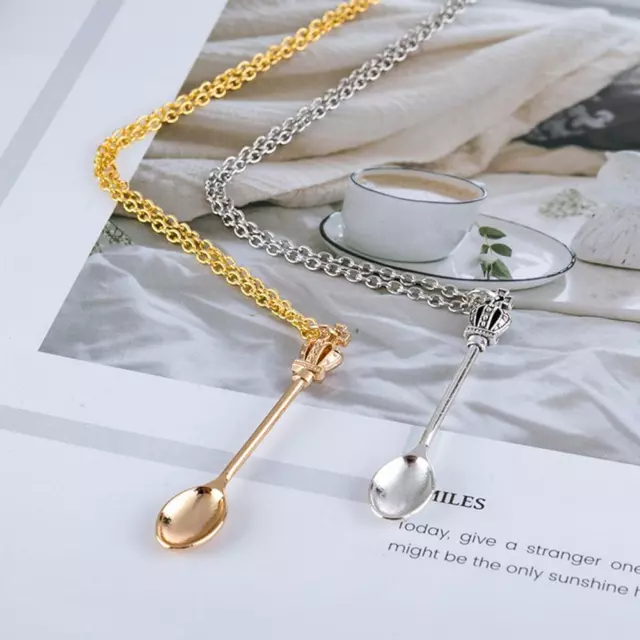 Mini spoon necklace Jedi Master Light Saber small tiny spoon pendant copper  — SLOTH STEADY
