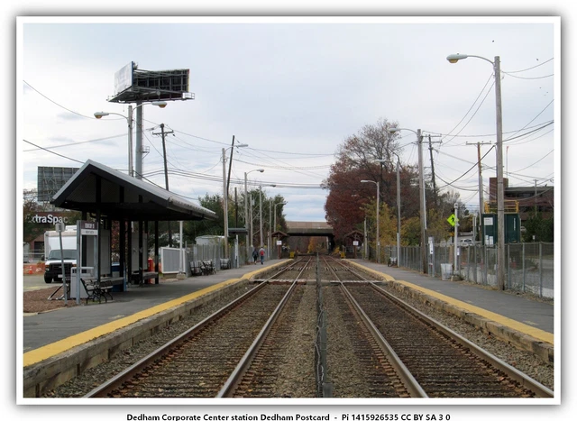 Dedham Corporate Center station Dedham Postcard