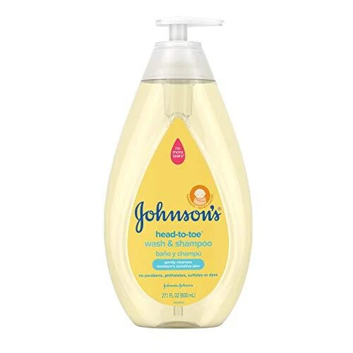 Johnson's Head-to-Toe Gentle Tear-Free Baby & Newborn Wash & Shampoo, Sulfate