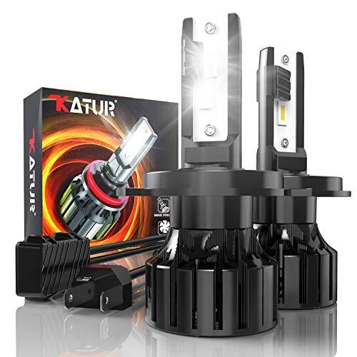 KATUR Ampoule H4 Led, 80W 16000LM 6000K Blanc froid 400% de luminosité Angle de
