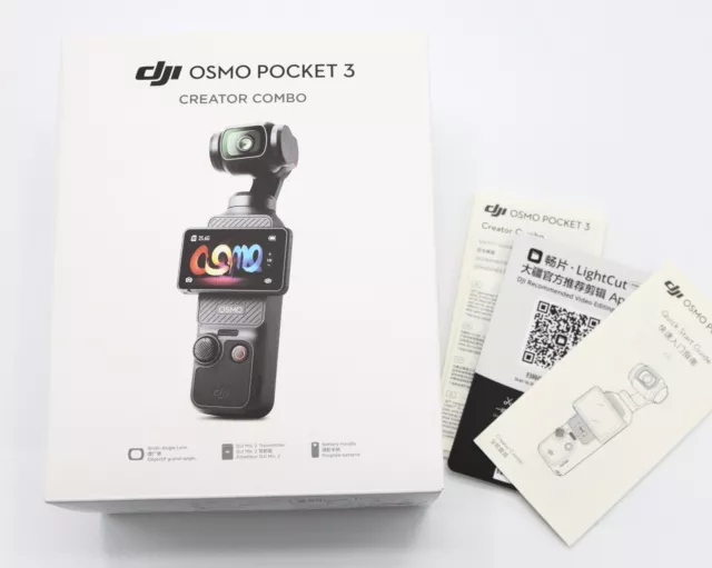 DJI Osmo Pocket 3 Creator Combo handheld 3-axis gimbal PTZ video camera