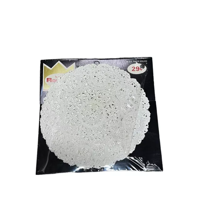 Set Of Six Vintage Paper Doilies In Original Packaging Christmas Holiday Art Dec