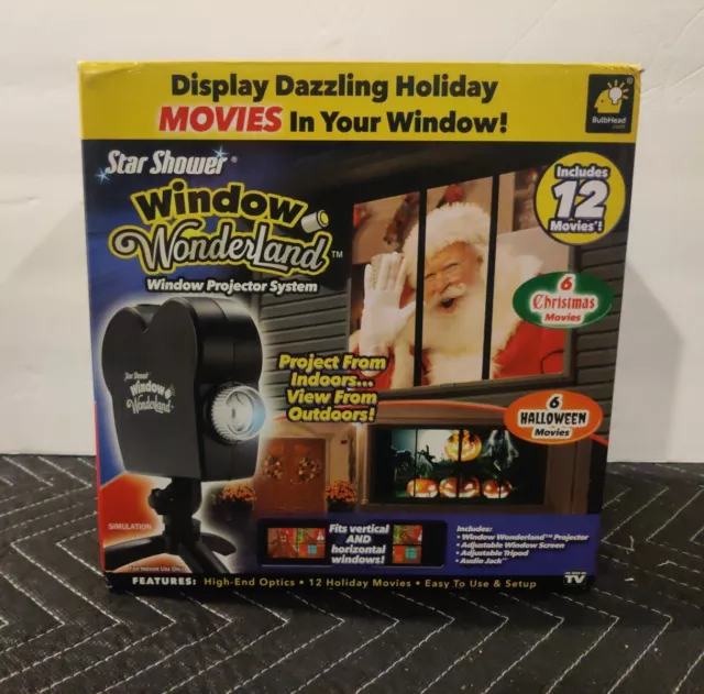 Star Shower Window Wonderland Projector 6 Halloween. & 6 Christmas Movie HOLIDAY