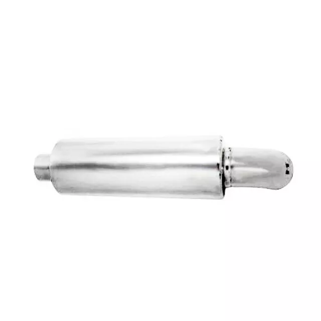 Manzo Stainless Steel 17.5" x 4" Exhaust Muffler Replacement 2.75" Dropdown Tip 2