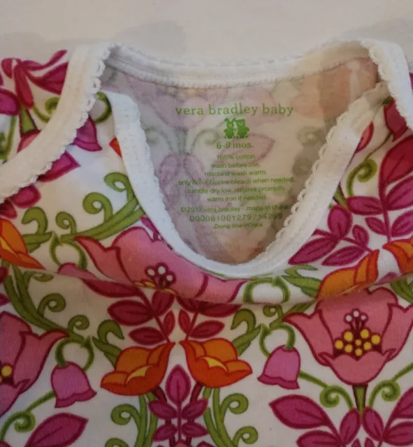 Vera Bradley Baby ~ Floral Bodysuit w/ Ruffle Bottom ~ Lilli Bell  6-9 months 3