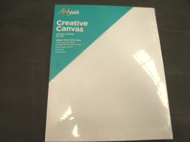 10 Artist 8"x10" Blank White stretched Canvas or 20.3x 25.3cm art Wholesale Bulk