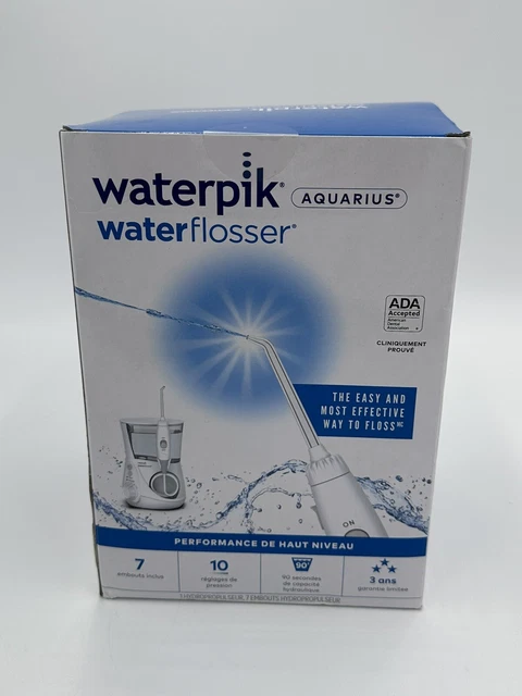 Flosser de agua profesional Waterpik WP-660C Aquarius blanco eléctrico 👀 Fotos