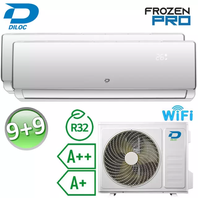 3S Neue Duo Multi 9+9 Klima Anlage Mit Wifi Klimagerät Diloc Kompressor Sharp