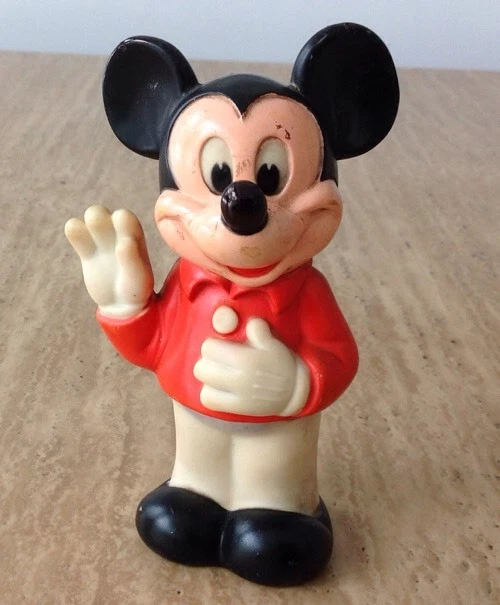 VINTAGE 1978 MICKEY Mouse Figure Squeeze Toy Gabriel 6.5" Disney