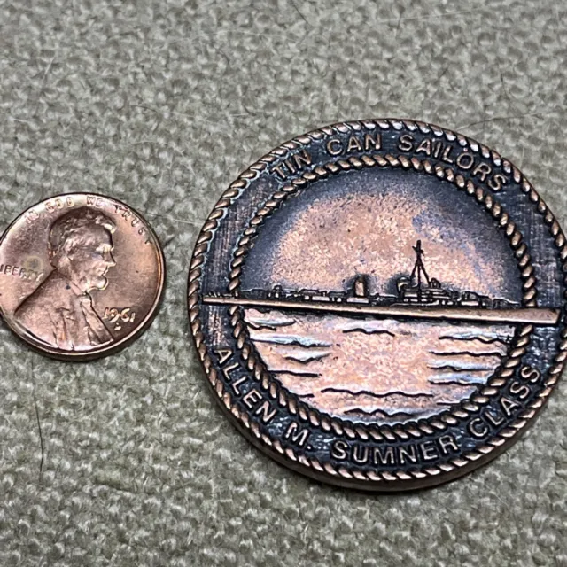 National Association of Destroyer Veterans coin token medal  Tin Can Sailors
