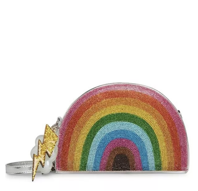 NEW Betsey Johnson Kitsch Rhinestone Over The Rainbow Crossbody Bag BJ32930P