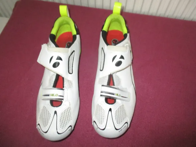 Bontrager Hilo Inform Triathlon  Cycling Shoes UK 9 EU 43 White Fair Fast Post