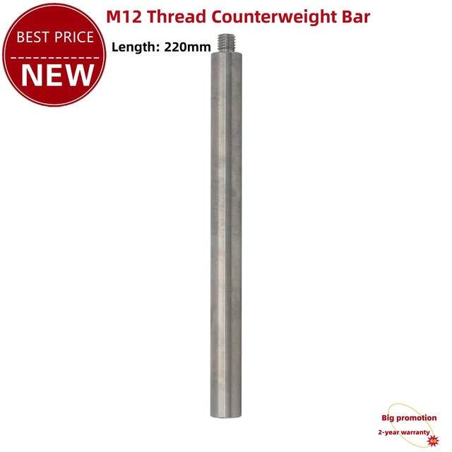 M12 THREAD COUNTERWEIGHT Bar Balance Weight Extension Rod for ZWO AM5 ...