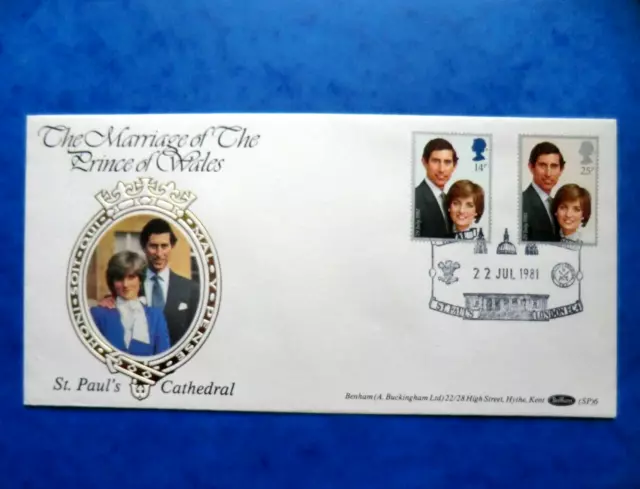 1981 Royal Wedding Princess Diana & King Charles Benham First Day Cover