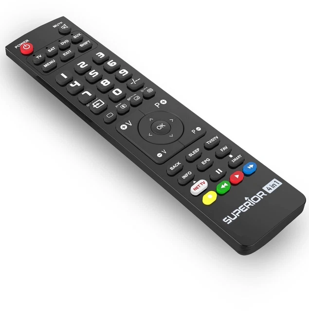 Telecomando Re-Flix Superior Light Universale 4 In 1 - Compatibile Con HI-FI Technics RAK-CH193WH, Nessuna Configurazione