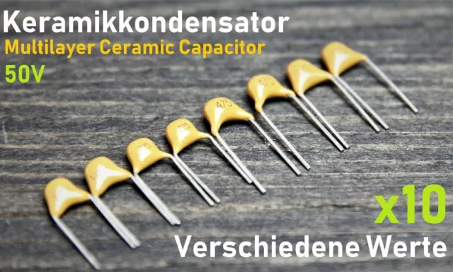 Keramik Kondensator 50V pF nF uF Multilayer Ceramic Capacitor CT4 radial