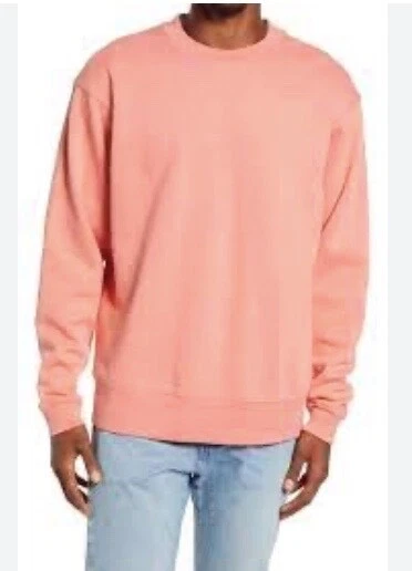 NWT BP. Mens Fleece Crewneck Sweatshirt + Joggers Set Sz L/Large Nordstrom Coral