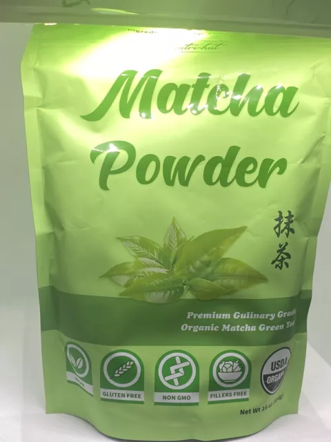 Nutri-hut organic Matcha Powder 16 Oz.  454 Servings per container New & Sealed