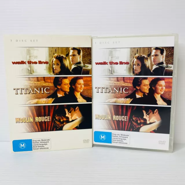 Walk The Line / Titanic / Moulin Rouge DVD Joaquin Phoenix Reese Witherspoon