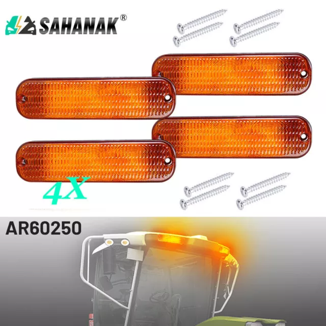 4X LED Amber Flashing Cab Light For Case IH Steiger 9310 9330 9350 9370 AR60250