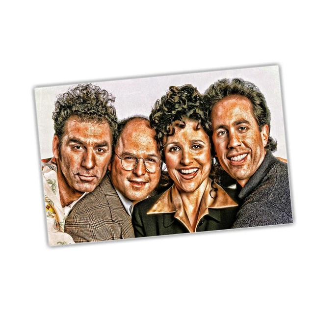 Póster de arte de pared nostálgico de Seinfeld, Elaine, Kramer y George decoración del hogar