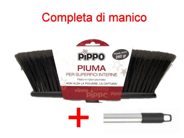 PIPPO SCOPA PIUMA completa di manico EUR 23,10 - PicClick IT
