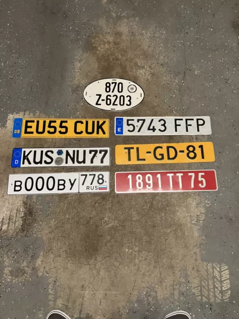 Authentic Euro License Plate Lot