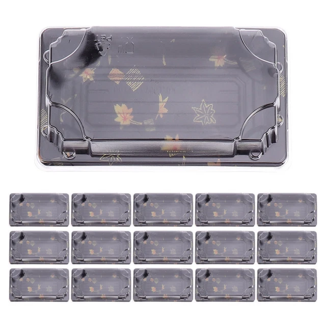 50 piezas caja de sushi recipiente de sushi desechable caja recipiente desechable recipiente para pasteles