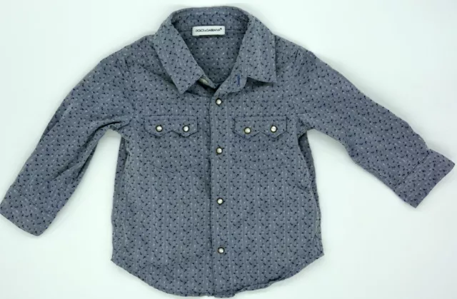 Elegante Originale Bambino Designer Camicia Taglia 6-9M 68 74 Di Dolce & Gabbana