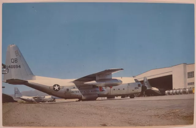 Vintage Postcard US Marines Hercules Transport Plane Vietnam War AA3