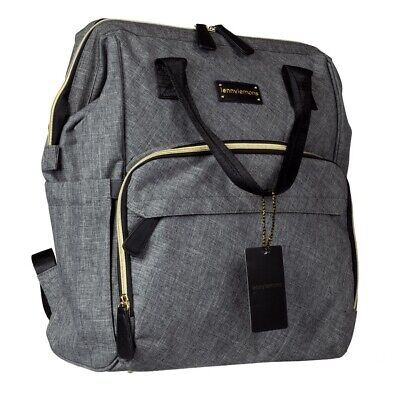 LENNYLEMONS Diaper bag backpack Baby Travel waterproof large pack Grey