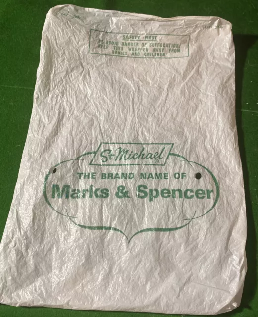 Marks And Spencer St Michael M&S Food Chef Vintage Carrier Bag RARE 1980s