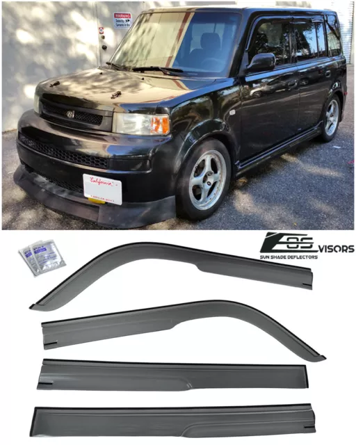 JDM SMOKE TINTED Side Vents Sun Shade Rain Guard Deflectors For 0407