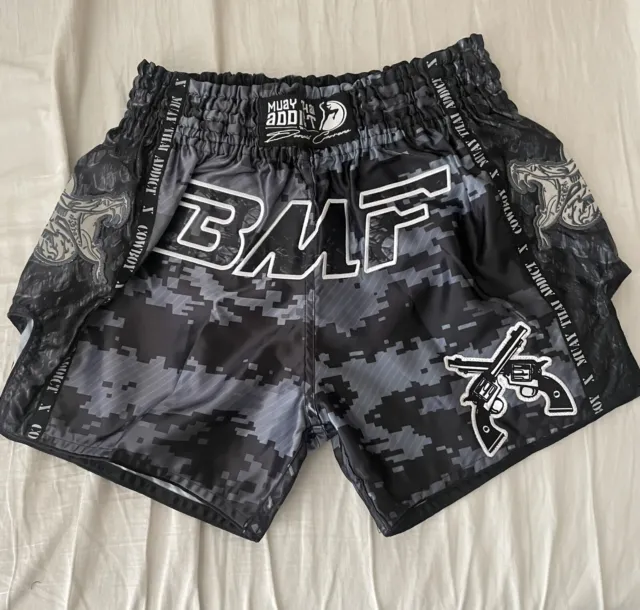 Muay Thai Addict Kick Boxing MMA Training Fight Shorts Size Mens XL