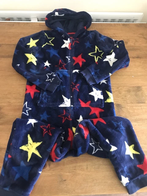 M&S pigiama unico pezzo con cappuccio blu 9-10 anni