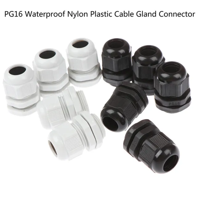5Pcs New PG16 plastic waterproof connector gland connector 9-14mm dia cable HV