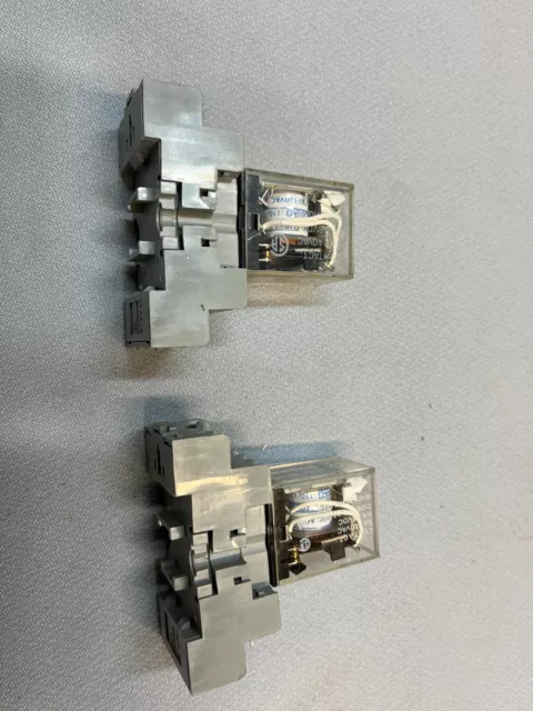 Omron MY4N Relay with Dayton 2A584E Socket. 2 pieces of each.