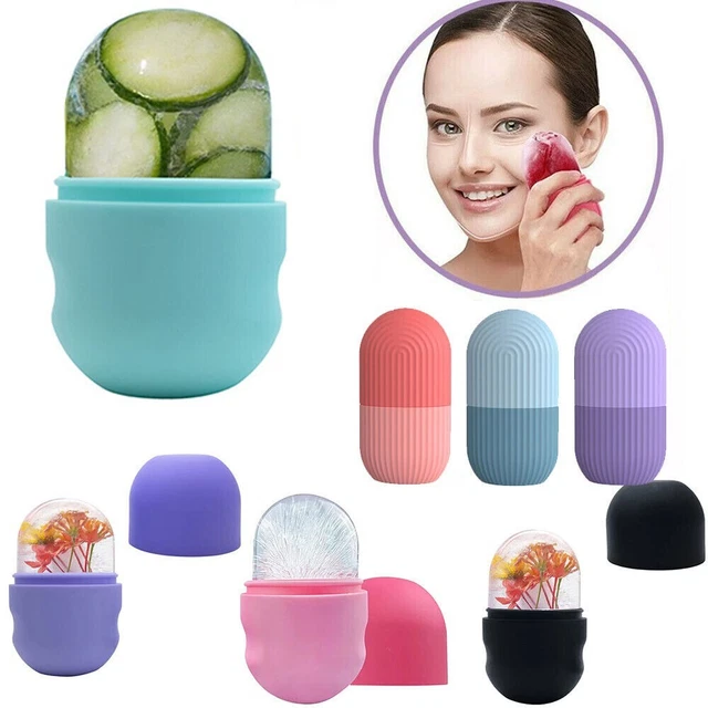 Hot Ice Facial Cube Massager Ice Roller to Depuff Shrink Pores Sculpt Face Care