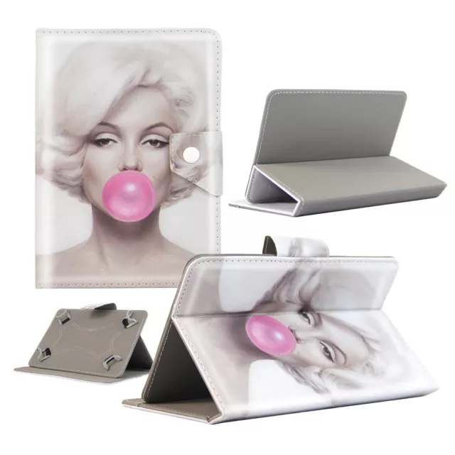 Housse Etui Tablette Galaxy Tab A 6 - 7 Pouces - Design Marilyn Bubble