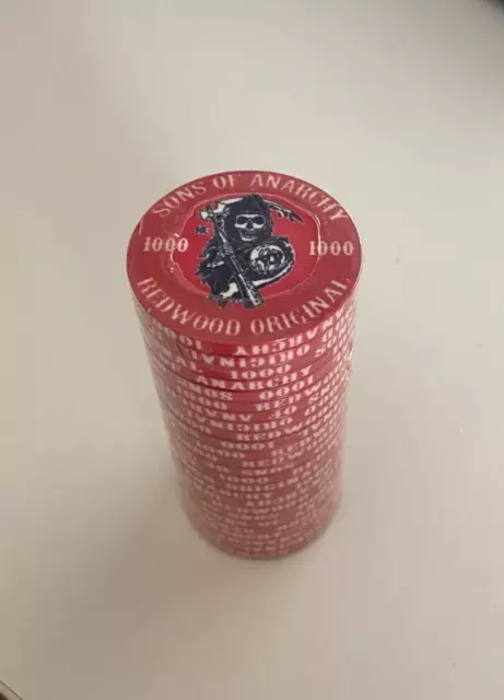 BLISTER da 25 Fiches - Poker chips ceramica replica Sons of Anarchy Valore 1000