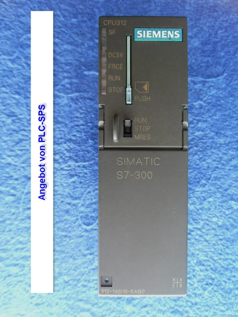 Siemens Simatic S7-300 6ES7 312-1AD10-0AB0 CPU 312 + MMC, geprüft,alles iO.